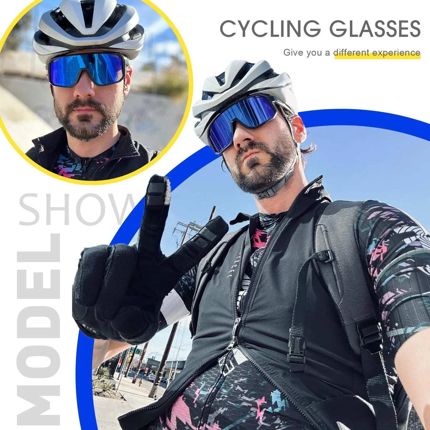 SCVCN Gafas de ciclismo Bicicleta de montaña Bicicleta Senderismo.