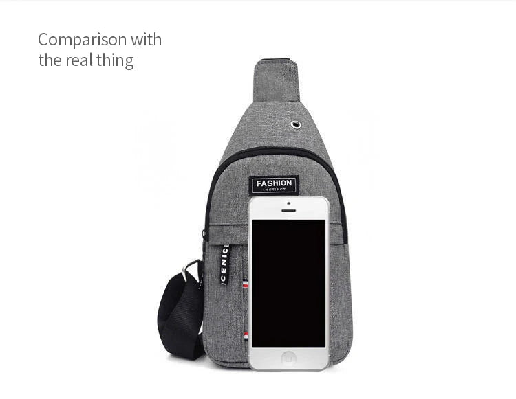 Riñonera impermeable de gran capacidad para hombre, correa ajustable.