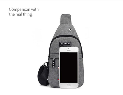 Riñonera impermeable de gran capacidad para hombre, correa ajustable.