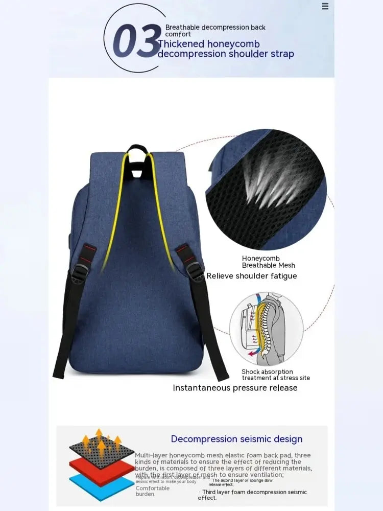 Mochila de viaje para hombre y mujer, bolsa de ordenador para estudiantes, a la moda, Simple, grande