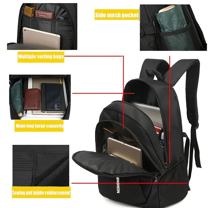 Mochilas para hombre, mochila Oxford impermeable, bolsa de ordenador de negocios, mochila de viaje informal.