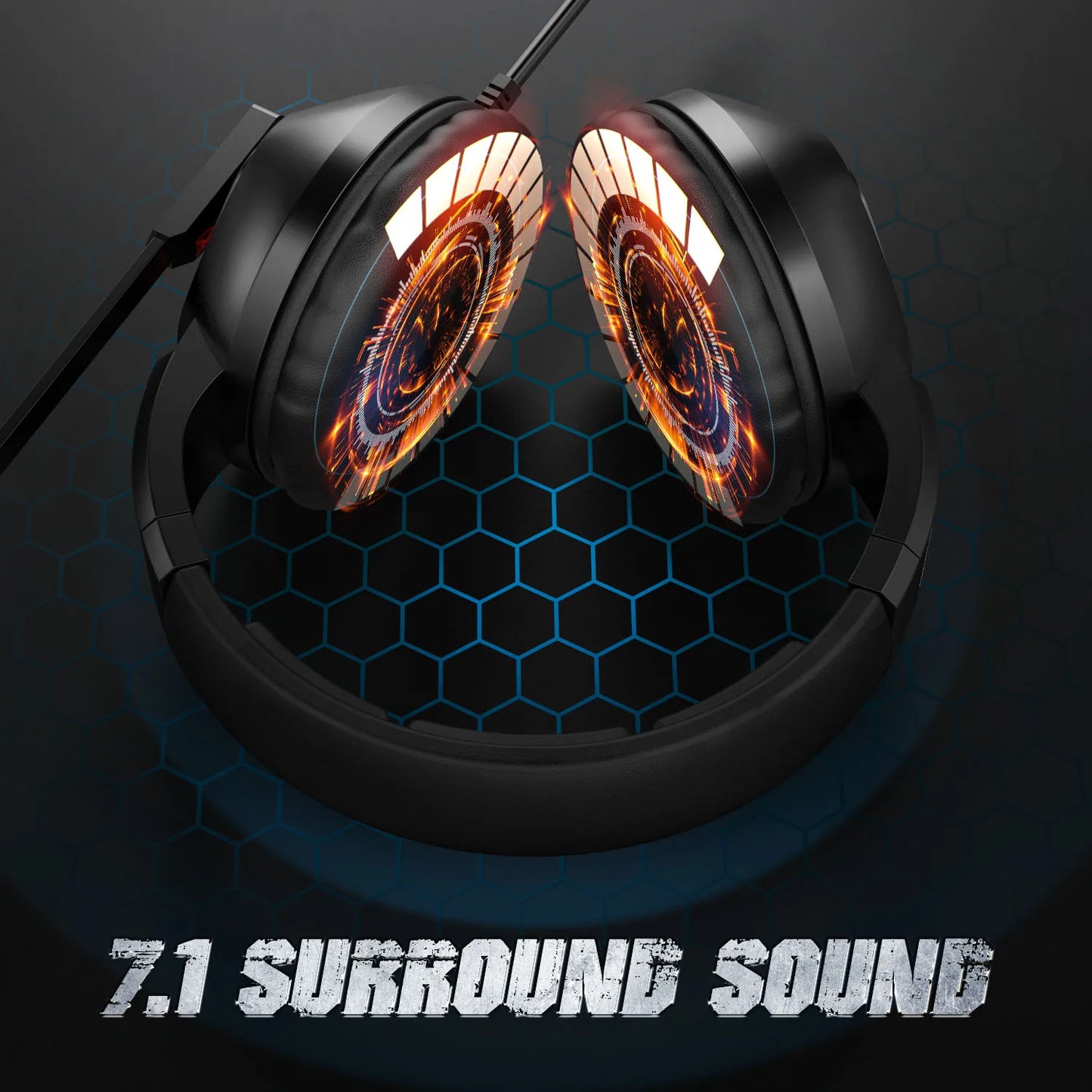 ONIKUMA-auriculares K19 para juegos, audífonos profesionales con retroiluminación LED RGB