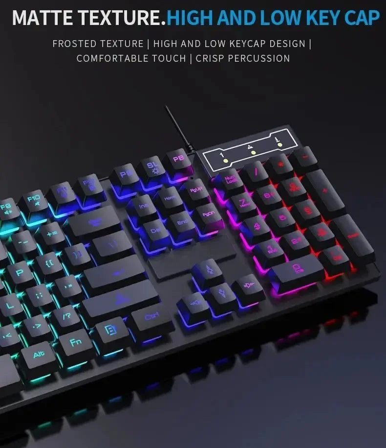 Teclado mecánico retroiluminado de 104 teclas, teclado para juegos.
