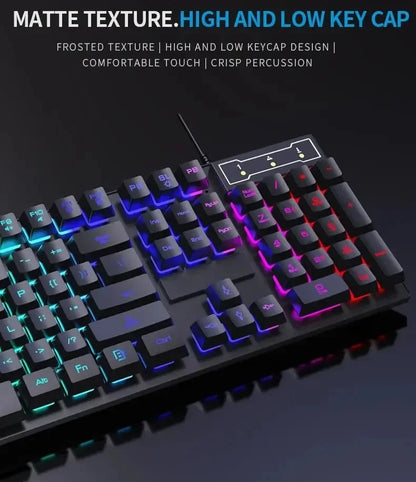 Teclado mecánico retroiluminado de 104 teclas, teclado para juegos.