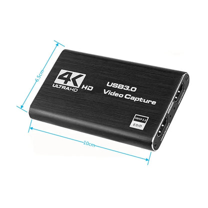 Tarjeta de captura de vídeo 4K USB 3,0, grabadora de vídeo HD 60fps