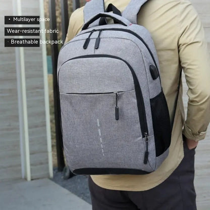 Mochila de viaje para hombre y mujer, bolsa de ordenador para estudiantes, a la moda, Simple, grande