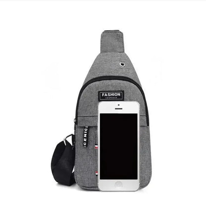 Riñonera impermeable de gran capacidad para hombre, correa ajustable.