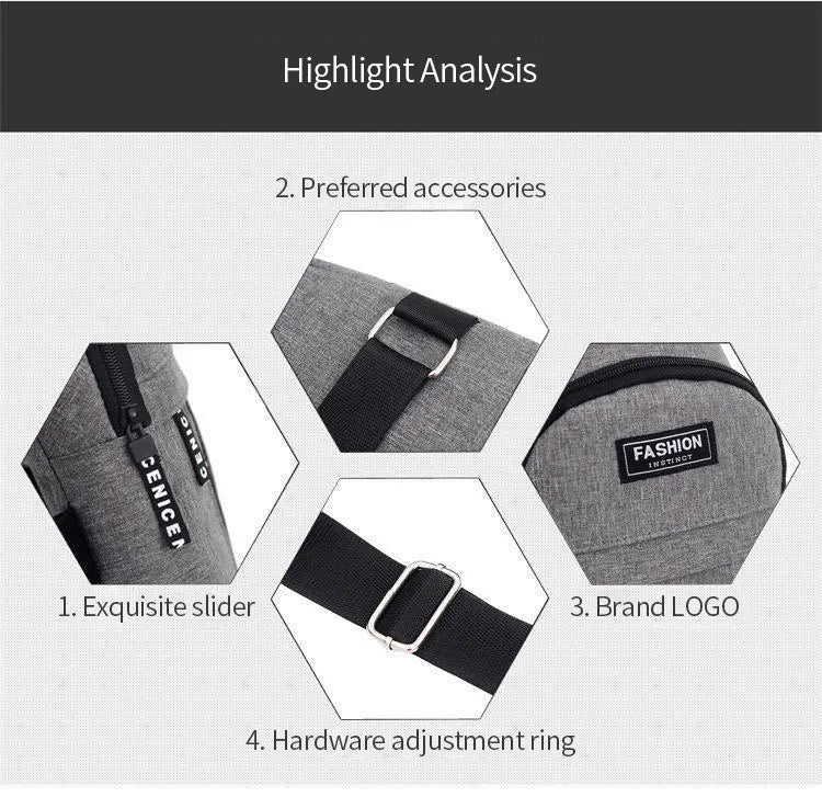 Riñonera impermeable de gran capacidad para hombre, correa ajustable.