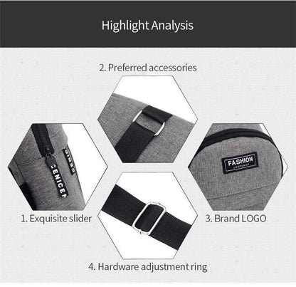 Riñonera impermeable de gran capacidad para hombre, correa ajustable.